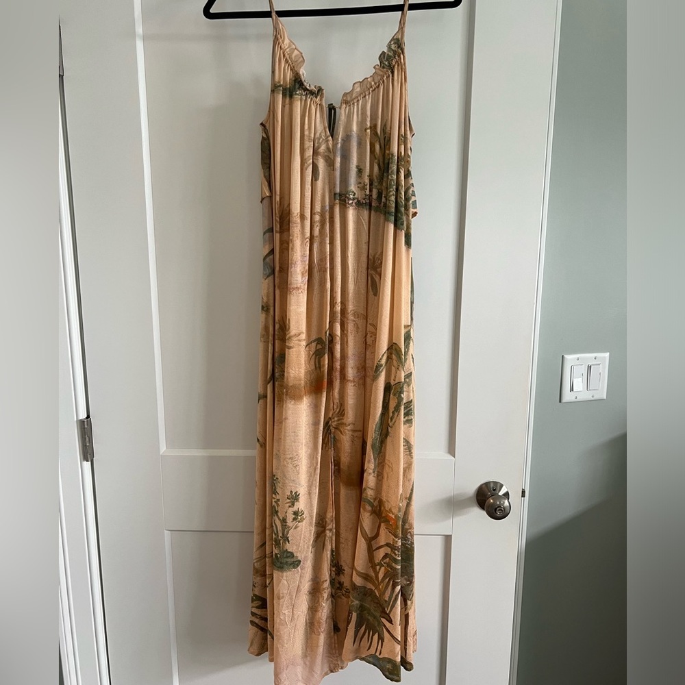 TK Anthropologie Dress Floral Maxi Hawaiian